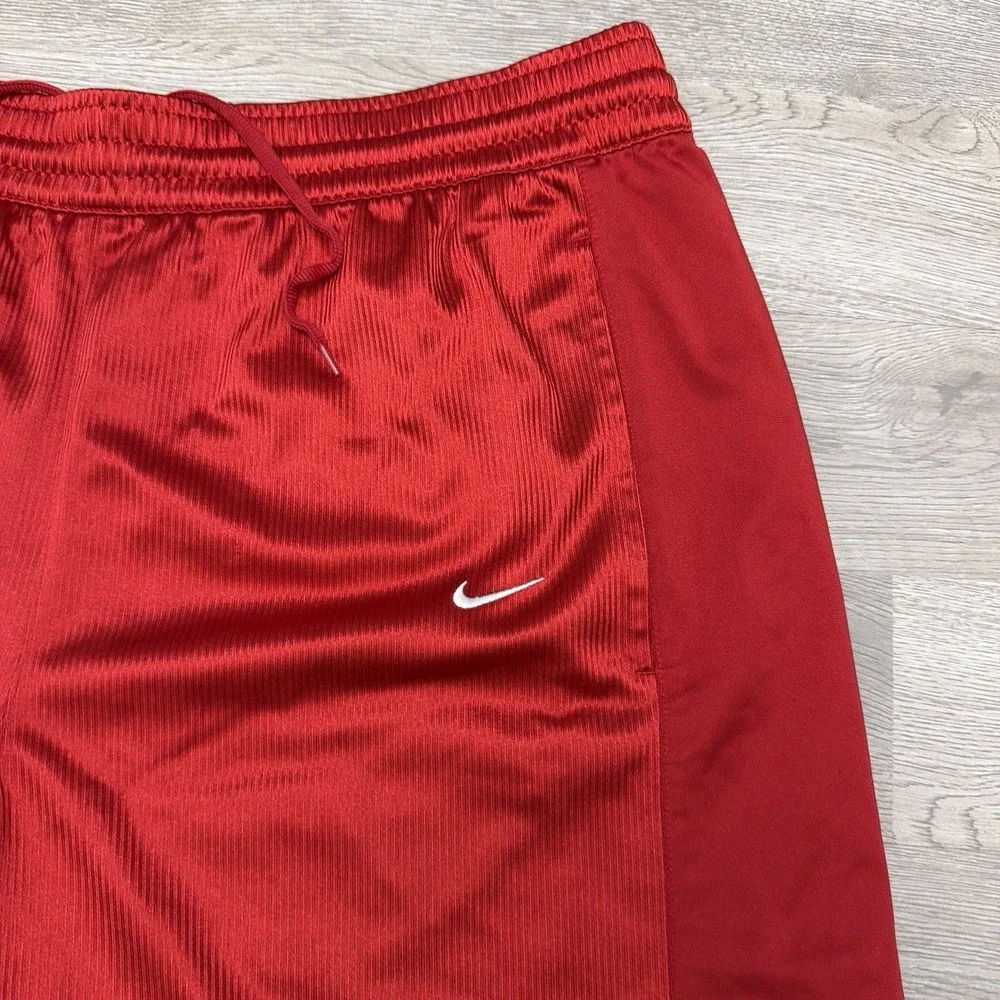 Vintage Nike Red Dazzle Basketball Shorts Silky Shiny Large Baggy Y2K Shimmer